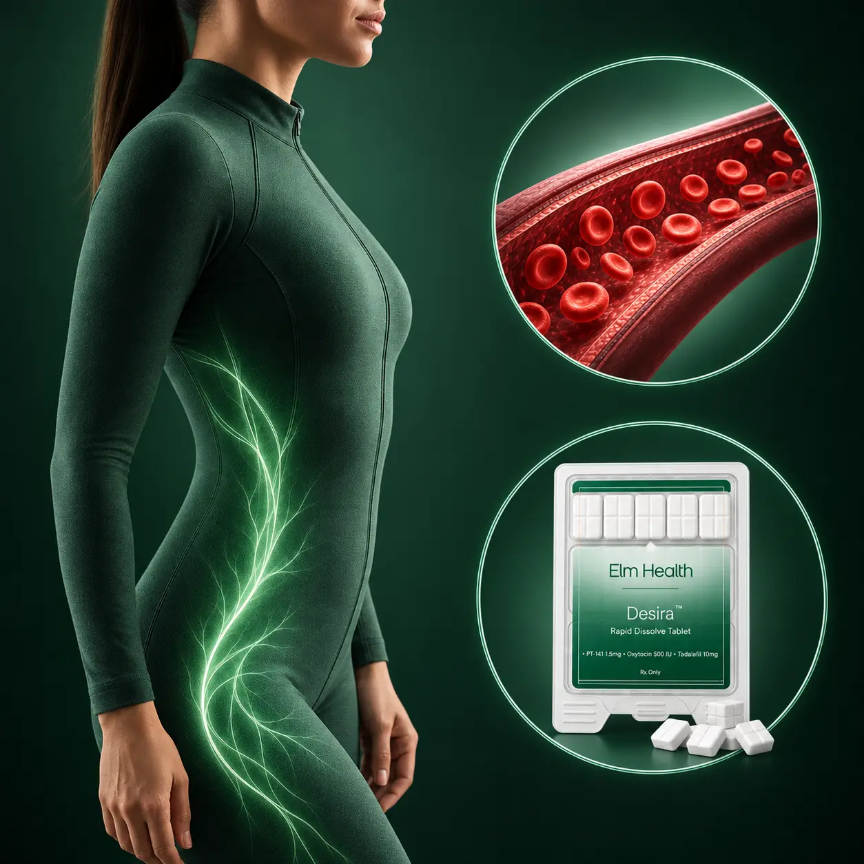 Desira illustration for Solves Menopause Dryness At The Real Cause: Blood Flow, Not Lube